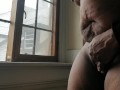 MILF Standing orgasm next to window