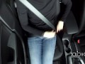 Public masturbation in the parking lot, almost caught while play with pussy