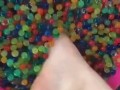 Messy squishy foot play