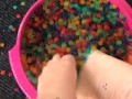 Messy squishy foot play