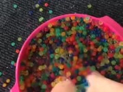 Messy squishy foot play