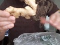 Making a ginger plug and chopped ginger ice cubes for self figging!