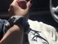 Wife gives Husband handjob in CAR