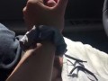 Wife gives Husband handjob in CAR
