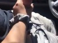Wife gives Husband handjob in CAR