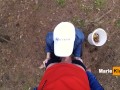Public blowjob pov in forest, we were nearly caught, outside cumshot mouth