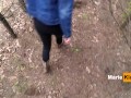 Public blowjob pov in forest, we were nearly caught, outside cumshot mouth