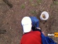 Public blowjob pov in forest, we were nearly caught, outside cumshot mouth