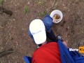 Public blowjob pov in forest, we were nearly caught, outside cumshot mouth