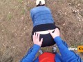 Public blowjob pov in forest, we were nearly caught, outside cumshot mouth