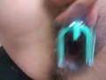 Masturbating with a speculum