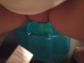 Kinky milf pee to potty......