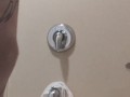 Fingering my ass and pissing in hotel bathroom