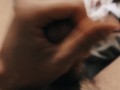 Guy masturbating watching porn POV