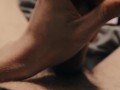 Guy masturbating watching porn POV