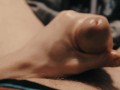 Guy masturbating watching porn POV