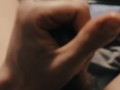 Guy masturbating watching porn POV