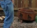 Side view pissing through backwoodsmechanic pants.  Then cum