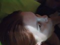 Russian redhead girl mouthfucked all the way to her throat