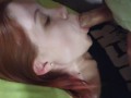 Russian redhead girl mouthfucked all the way to her throat