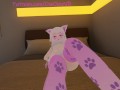 Lewd Catgirl gets 4 orgasm denied (Frustraded squirming and moaning) vrchat