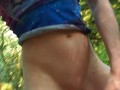Pissing In The Forest With My Butt Plug In