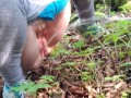 Pissing In The Forest With My Butt Plug In