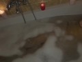 Cheating wife fuck with her husband`s best friend in the bathroom