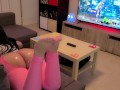 Oiled Big Ass stepsister gets a HUGE Creampie After Playing A Video Game