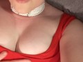 Blonde TEEN STEPDAUGHTER teases & begs DADDY tight red dress SELFIE JOI