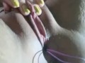 Cunt spanking pussy daddy obedient with Ben Wa Kegel Balls