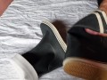 Cum on girlfriend rubberboots