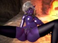 (3D Porn)(Fallen Throne) Queen Nualia masturbation and footjob