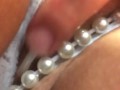 Playing with my crotchless panties 