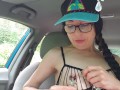 Nipple Play In My Car