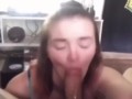 POV surprise cumshot and extreme blowjob 