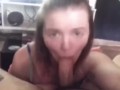 POV surprise cumshot and extreme blowjob 