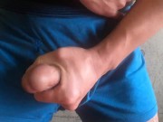 ガテン系が立って激しくオナニー