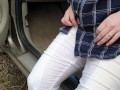 Alice - Casually peeing jeans while walking, then wetting the car seat ;)