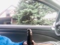 BBC Dick Flash! Stroking in Car during Quarantine gets Caught!