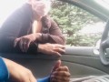 BBC Dick Flash! Stroking in Car during Quarantine gets Caught!