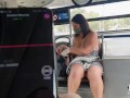 Stranger controls my vibrator till I squirt on the bus+then steals my thong