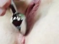 Wet pink pussy toy tease 