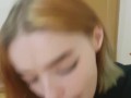 No hands blowjob and cum in mouth (swallow)