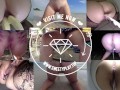Underwater anal milk enema squirting