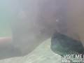 Underwater anal milk enema squirting
