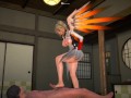 (3D Porn)(Overwatch) Mercy footjob