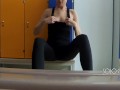 in leggings got in school locker room, public masturbation