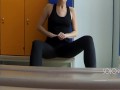  in leggings got in school locker room, public masturbation