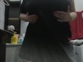 Mommy in bath playing with boobs and pussy Hot big mom